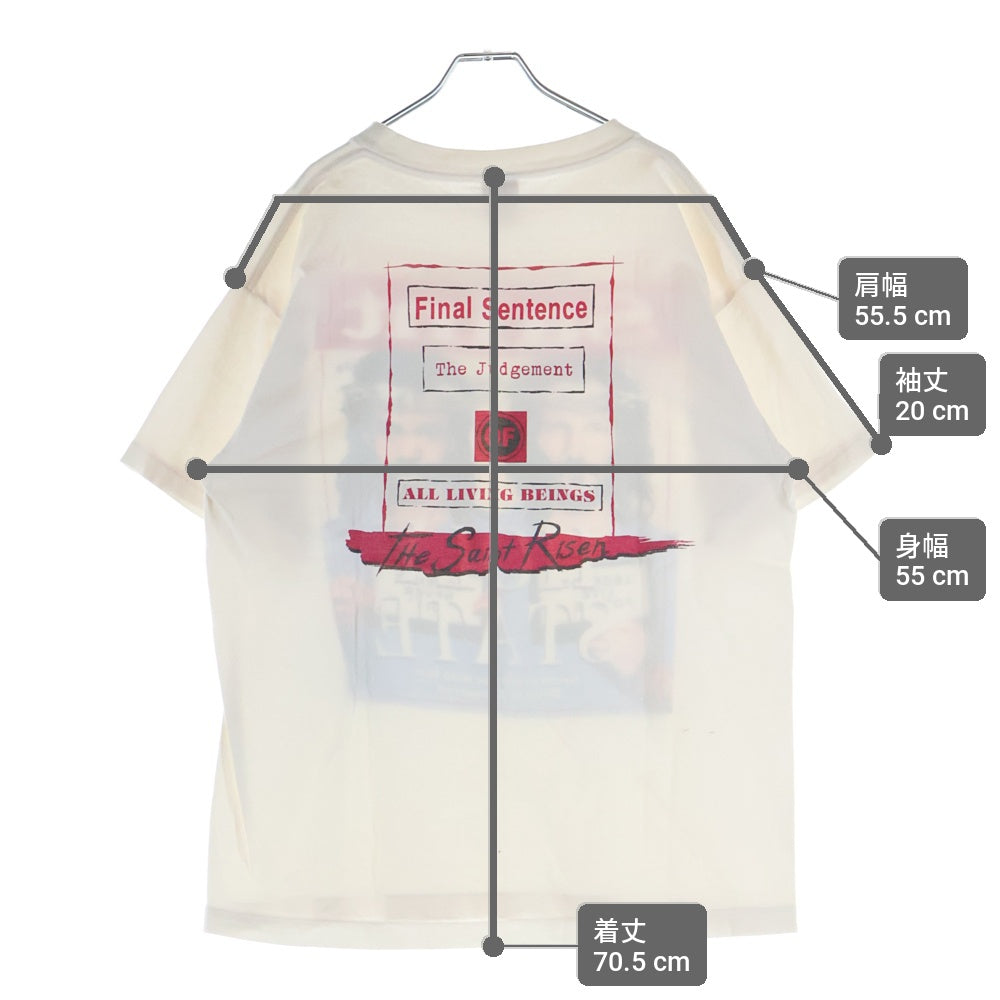 SAINT MICHAEL(セントマイケル) 22SS HOLLY STATEフォトプリント半袖Tシャツ カットソー ホワイト SM-S22-0000-062