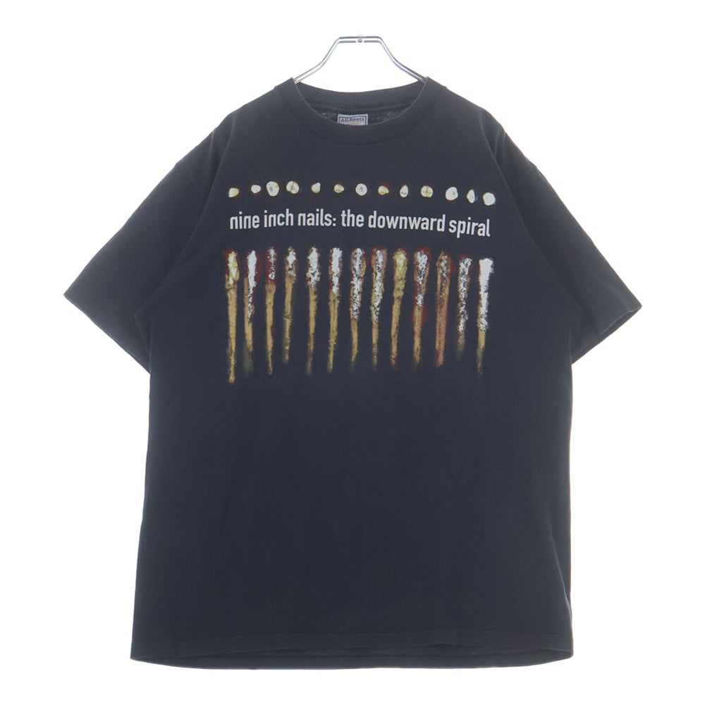 VINTAGE(ヴィンテージ) 90s VINTAGE NINE INCH NAILS THE DOWNWARD SPIRAL ALLSPORT ナインインチネイルズ ダウンワードスパイラル 両面プリント クルーネック 半袖Tシャツ カットソー