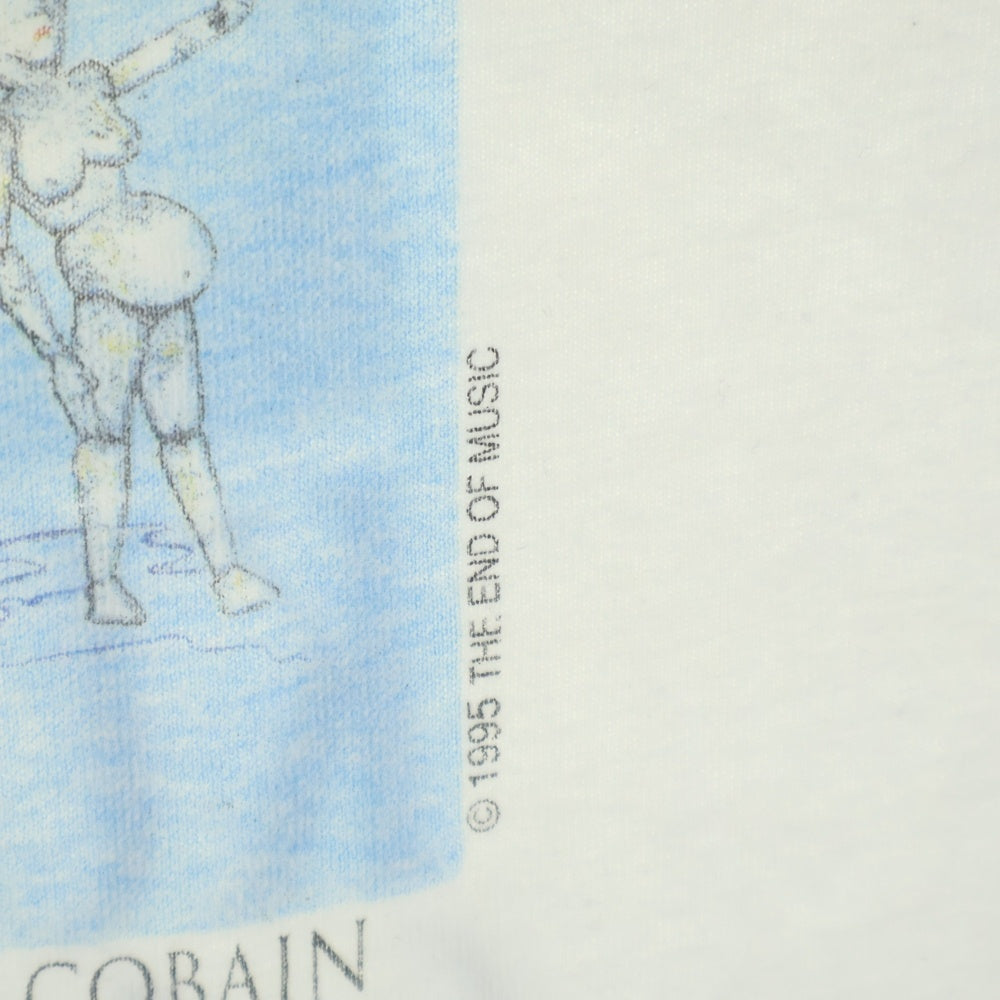 VINTAGE(ヴィンテージ) 90s VINTAGE NIRVANA KURT COBAIN GIANT製 ニルヴァーナー カートコバーン 追悼両面プリント 半袖Tシャツ カットソー ホワイト