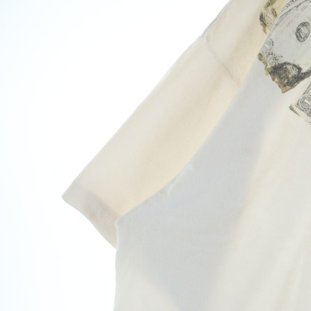 SAINT MICHAEL(セントマイケル) 24SS SS TEE MONEY マネープリント 半袖Tシャツ カットソー ホワイト SM-YS8-0000-010