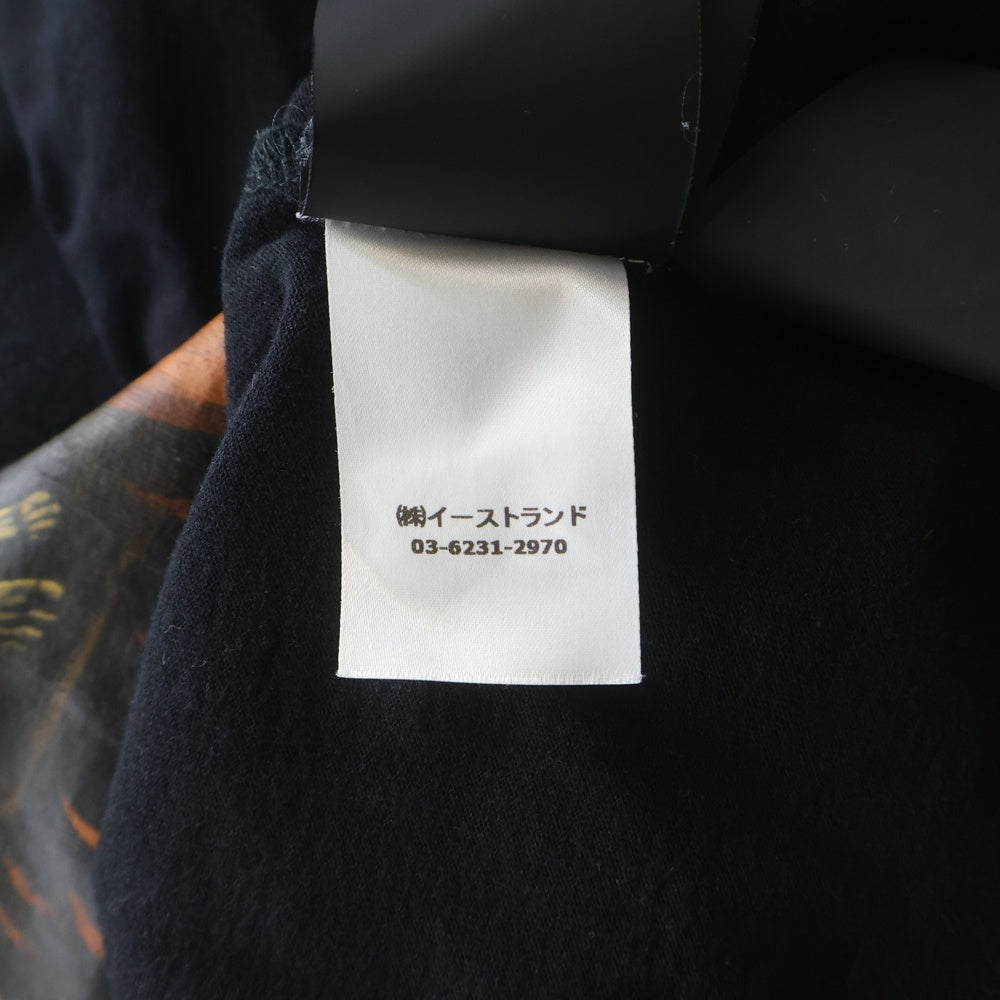 Palm Angels(パームエンジェルス) BURNING SKELETON フロントプリント 半袖Tシャツカットソー ブラック PMAA001R20413034