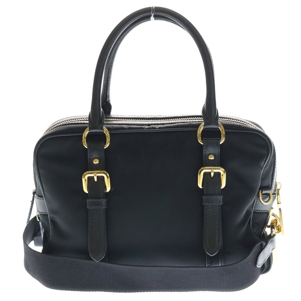 PRADA(プラダ) テスート サフィアーノ ナイロン レザー 2WAYバッグ ブラック レディース