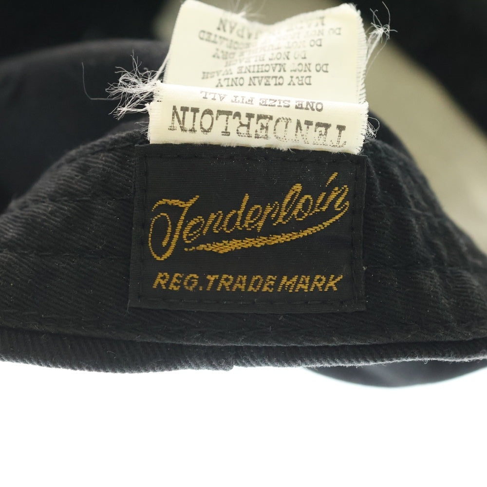 TENDERLOIN(テンダーロイン) 16SS T-6P CAP T/C ロゴパッチ ツイル6パネルキャップ ブラック