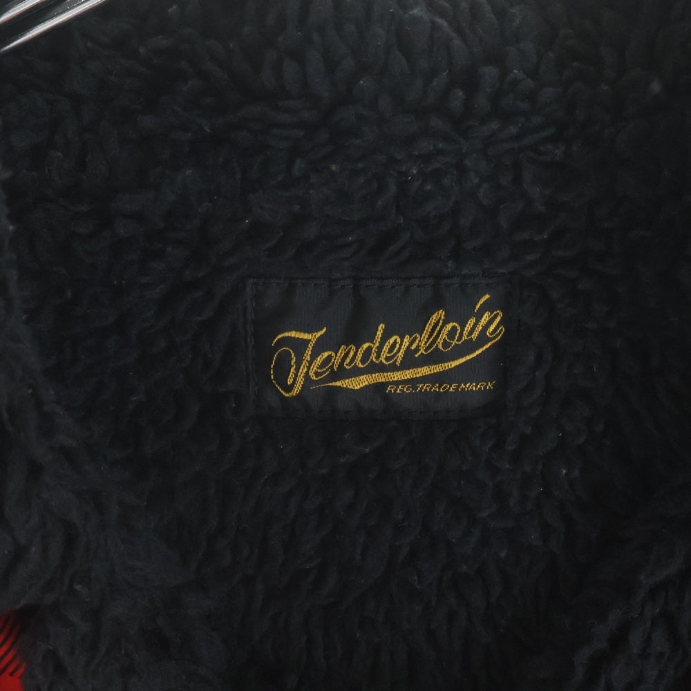 TENDERLOIN(テンダーロイン) T-SHERPA SHT W チェック柄 裏地ボア ジャケット レッド/ブラック