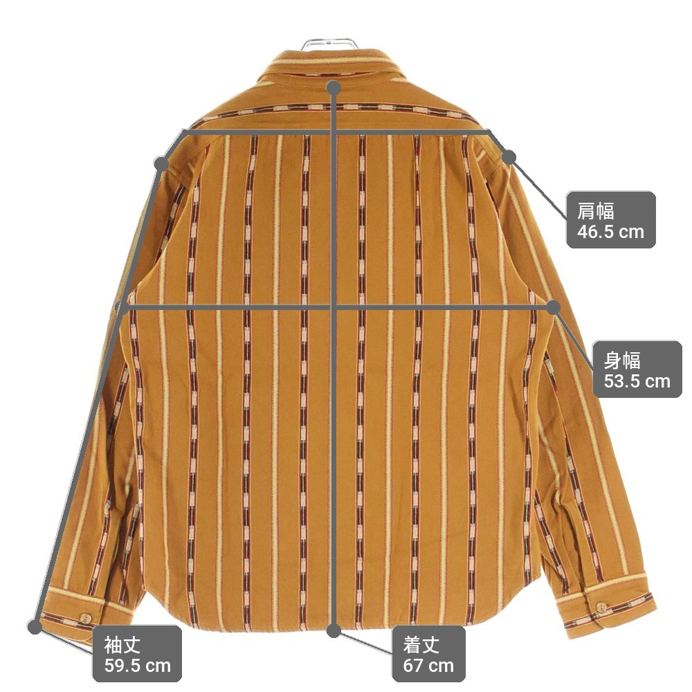 TENDERLOIN(テンダーロイン) T-NATIVE SHT ネイティブ柄 長袖シャツ ブラウン