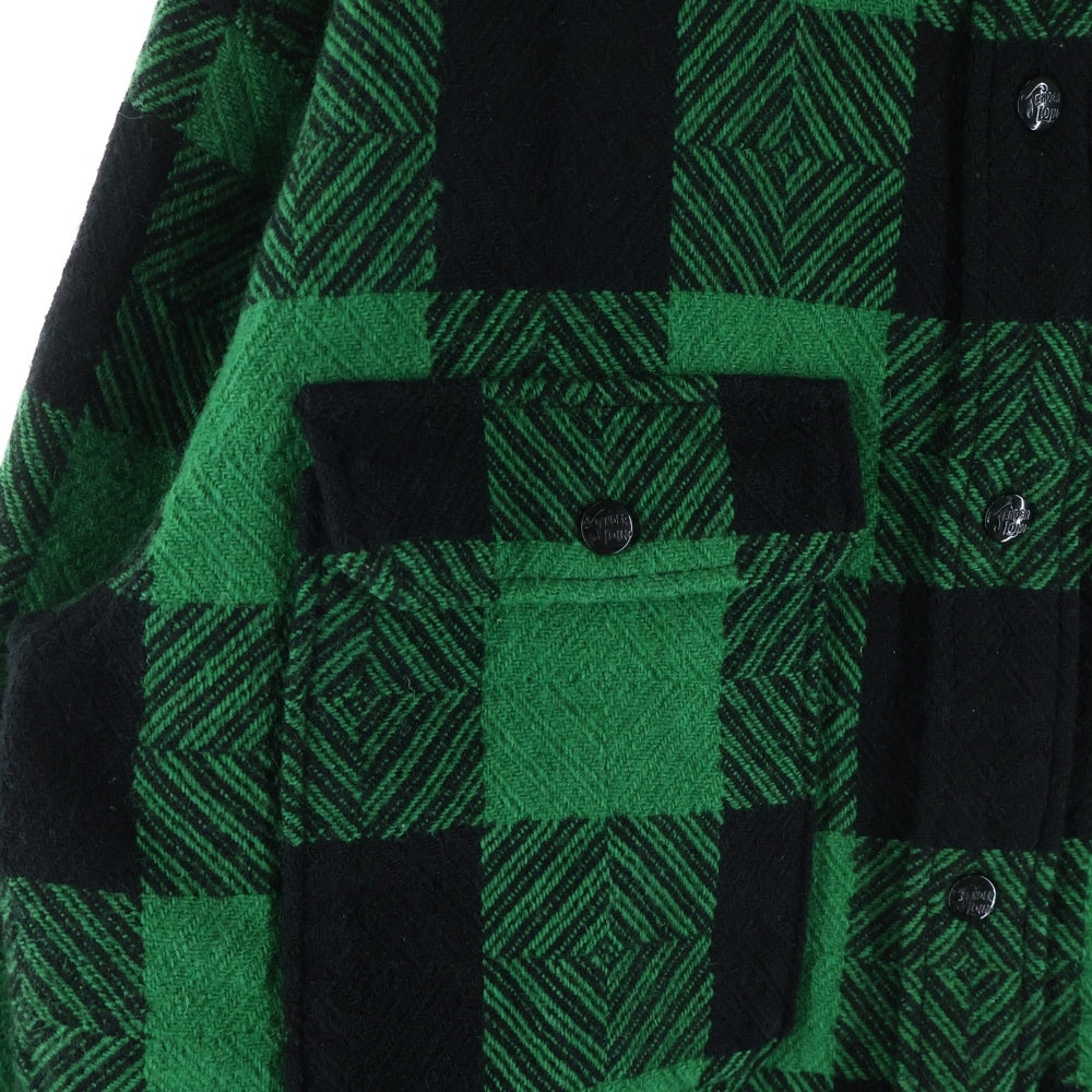 TENDERLOIN(テンダーロイン) T-BUFFALO SHT JKT バッファロー ウール シャツジャケット グリーン/ブラック