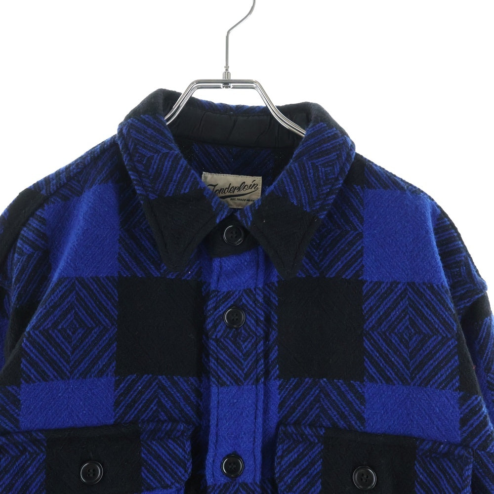 TENDERLOIN(テンダーロイン) T-BUFFALO SHT JKT バッファロー ウール シャツジャケット ブルー/ブラック