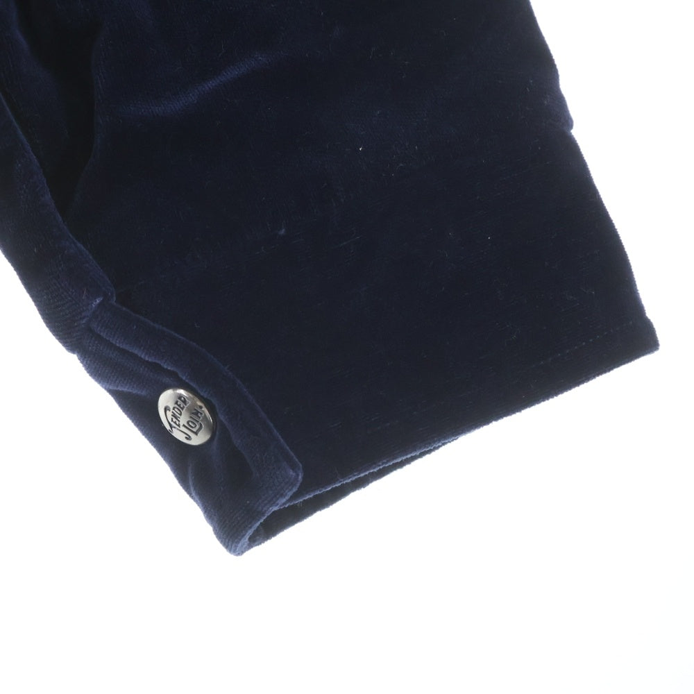 TENDERLOIN(テンダーロイン) SOUVENIR JKT ALASKA VELOURS ベロア スーヴェニア ジップアップブルゾン ネイビー