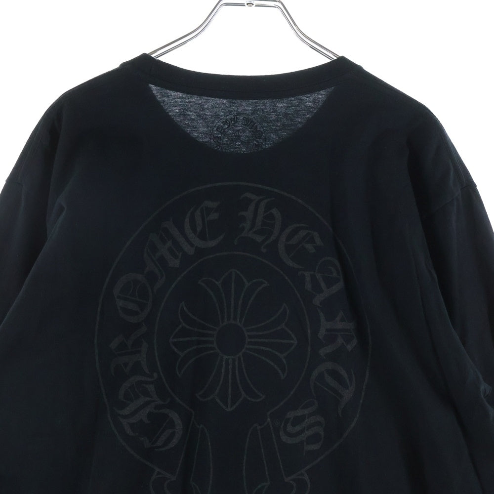 CHROME HEARTS(クロムハーツ) CH L/S NECK LOGO ネックロゴプリント グラデーション 袖ロゴ 長袖Tシャツ ロングスリーブカットソー ブラック/マルチカラー