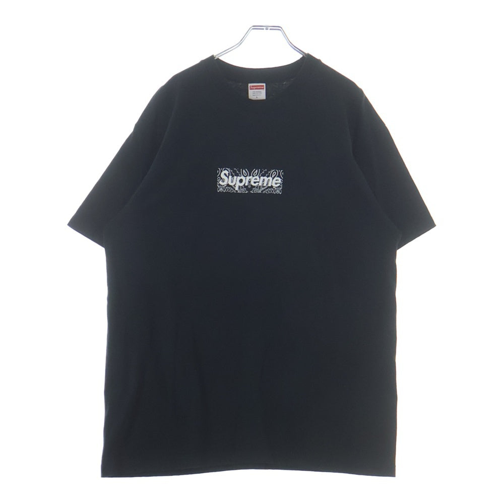 SUPREME(シュプリーム) 19AW Bandana Box Logo Tee バンダナ ボックスロゴ プリント クルーネック 半袖Tシャツ カットソー ブラック
