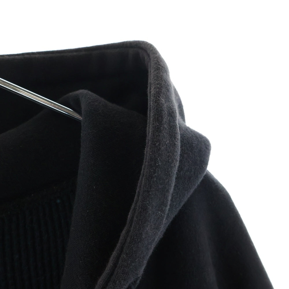 CHROME HEARTS(クロムハーツ) OLD ZIP HOODIE FUCK YOU オールド 裏地サーマル バックホースシュー ダガージップアップパーカー フーディー ブラック