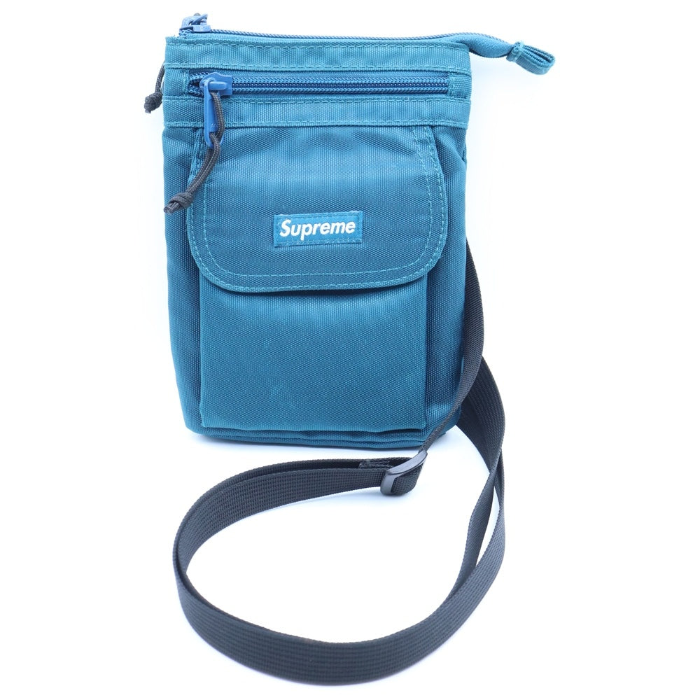 SUPREME(シュプリーム) 19AW Shoulder Bag ロゴ刺繍 ショルダーバッグ サコッシュ ブルー