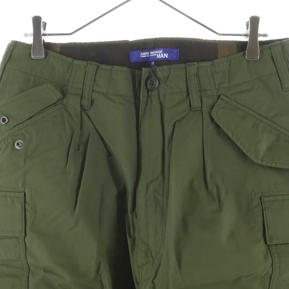 JUNYA WATANABE COMME des GARCONS(ジュンヤワタナベ コムデギャルソン) 19SS 塩縮撥水加工 綿ナイロンツイル カーゴパンツ カーキ WC-P032
