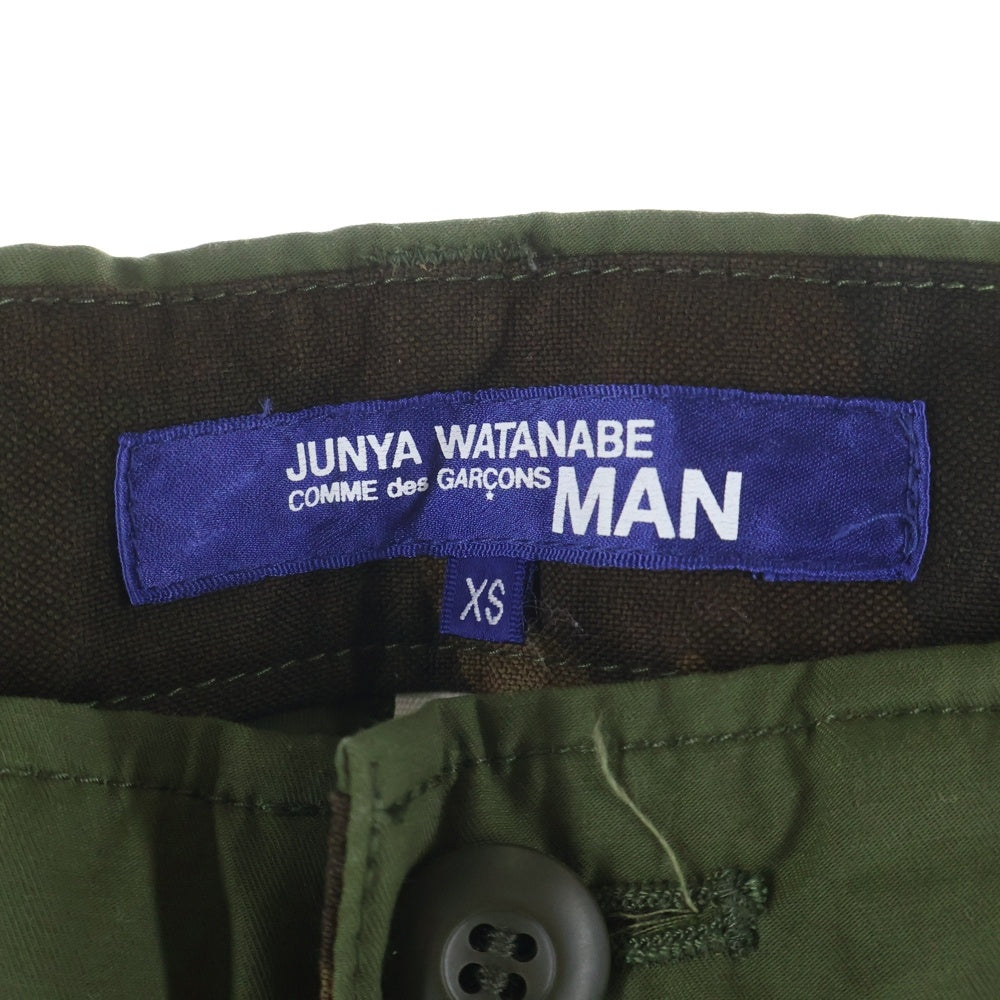 JUNYA WATANABE COMME des GARCONS(ジュンヤワタナベ コムデギャルソン) 19SS 塩縮撥水加工 綿ナイロンツイル カーゴパンツ カーキ WC-P032
