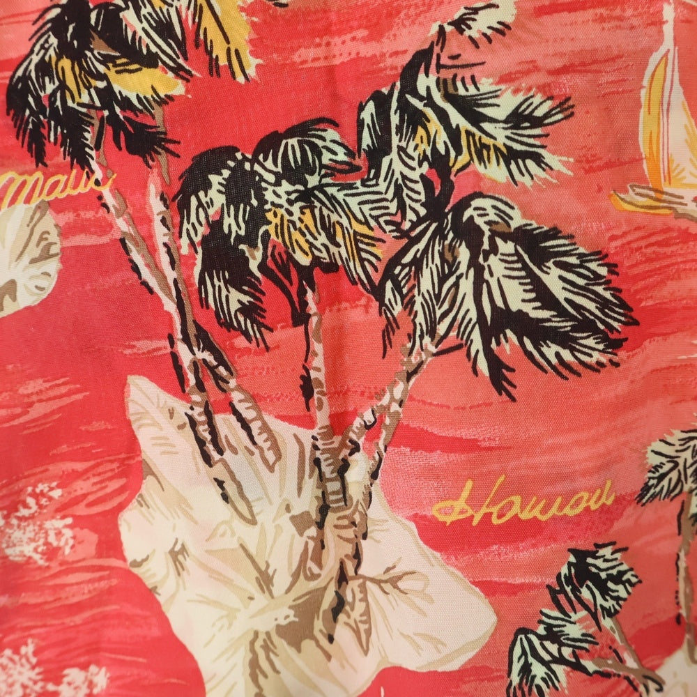 WACKO MARIA(ワコマリア) 24SS HAWAIIAN SHIRT S/S 半袖 アロハシャツ レッド