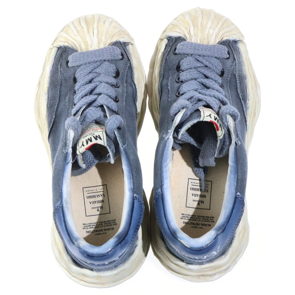 MAISON MIHARAYASUHIRO(メゾンミハラヤスヒロ) BLAKEY Original sole canvas garment dye Low Top sneakers ブレイキー ローカットスニーカー ブルー/ホワイト A12FW719