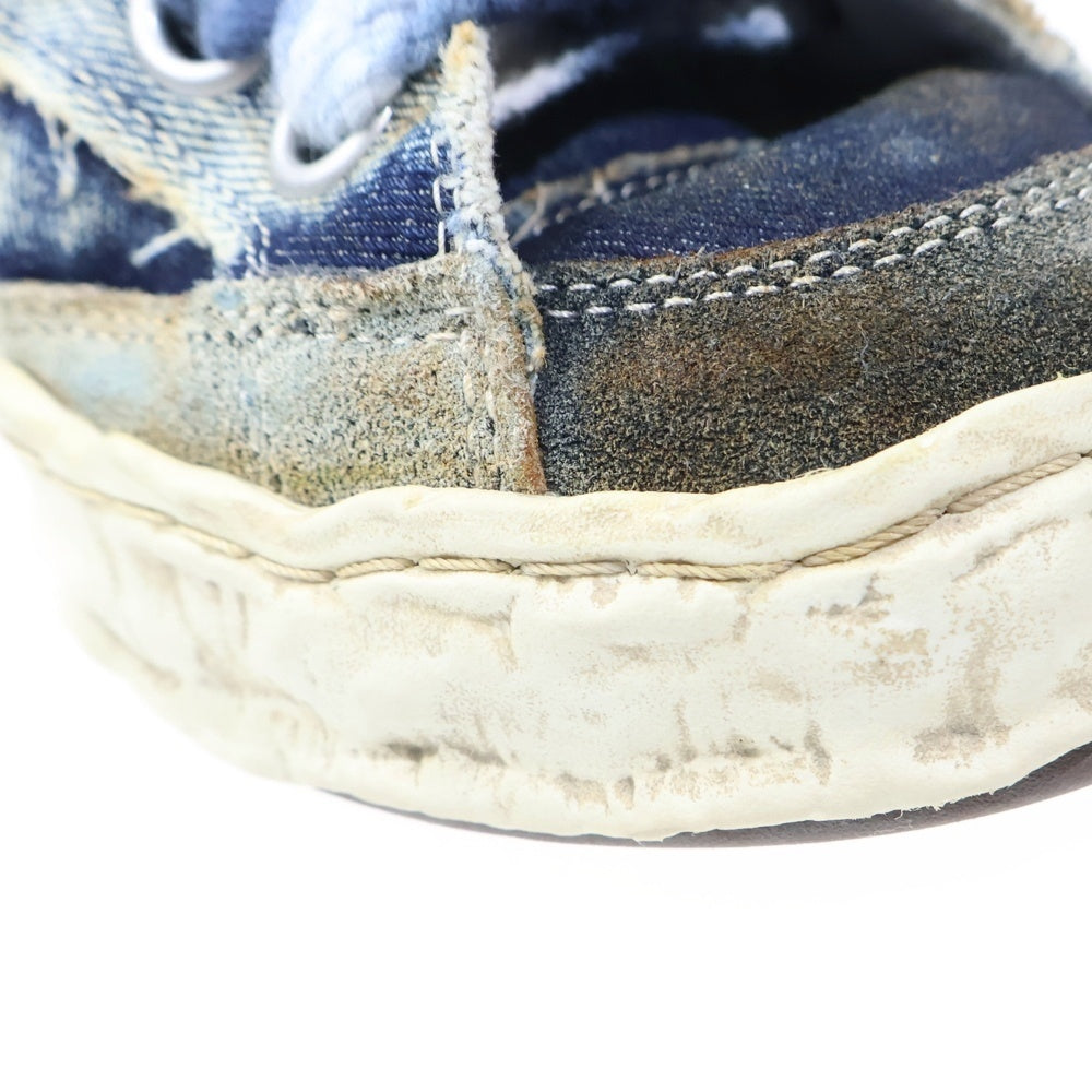 MAISON MIHARAYASUHIRO(メゾンミハラヤスヒロ) HERBIE PUFFER OG Sole Washed Denim Low top Sneaker ハービー パファー OG ソール ウォッシュド デニム ローカットスニーカー ブルー/ホワイト A01FW702