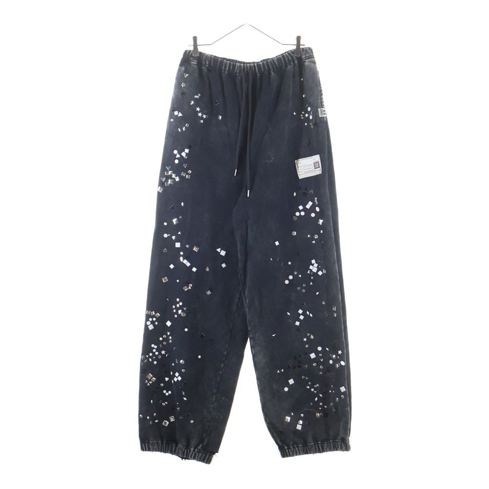 MAISON MIHARAYASUHIRO(メゾンミハラヤスヒロ) 25AW Embellished Bleached Pants エンベリッシュド ブリーチド スウェットパンツ ブラック A15PT563