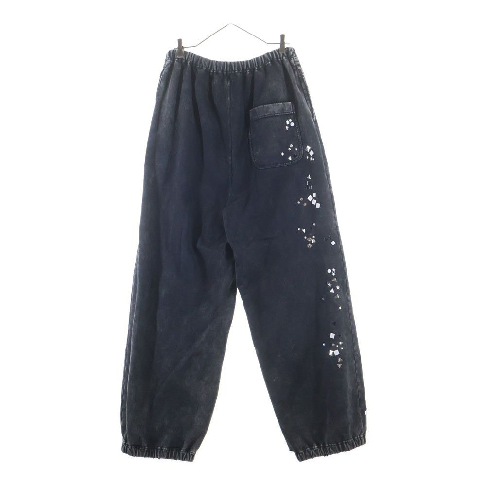 MAISON MIHARAYASUHIRO(メゾンミハラヤスヒロ) 25AW Embellished Bleached Pants エンベリッシュド ブリーチド スウェットパンツ ブラック A15PT563