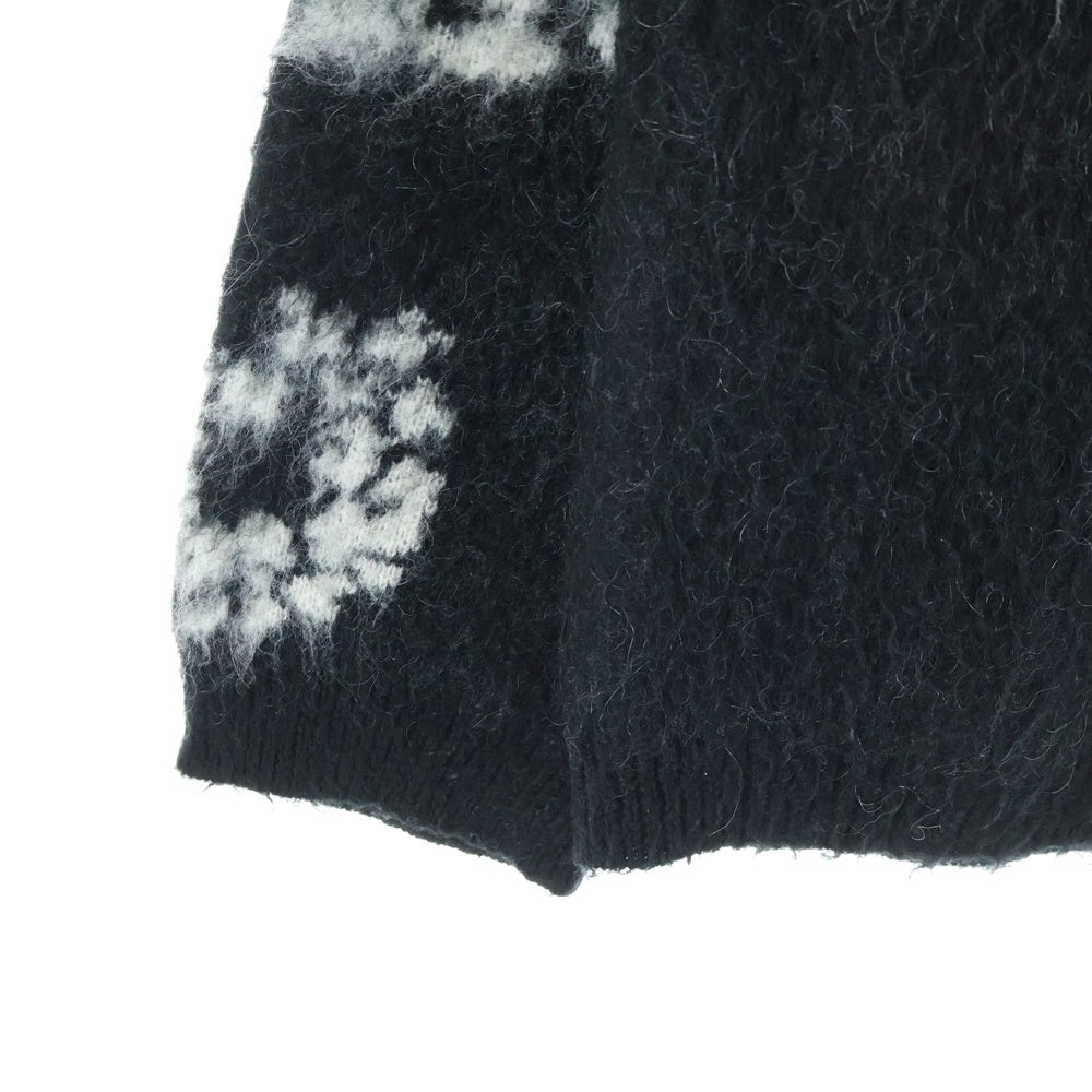 SAINT MICHAEL(セントマイケル) 24AW × DENIM TEARS DT MH CARDIGAN デニムティアーズ モヘア カーディガン ブラック SM-YS1-0000-C50