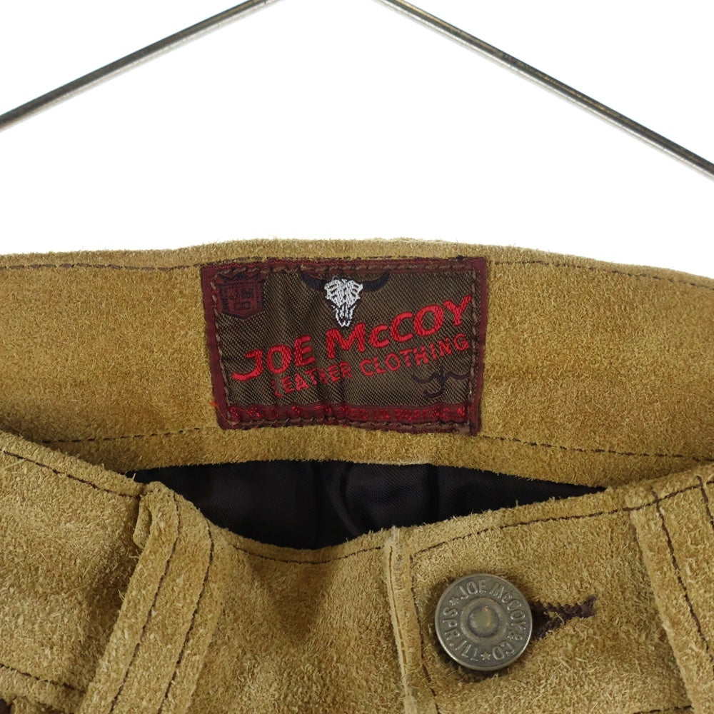 JOE McCOY(ジョーマッコイ) LOT 305 スウェードレザー トラウザー ストレートパンツ キャメル