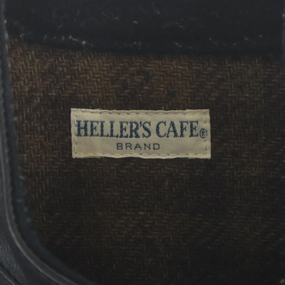 WAREHOUSE(ウェアハウス) 30s HELLER'S CAFE ヘラーズカフェ ホースハイド ディアスキン レザーライダースジャケット ブラック/ブラウン