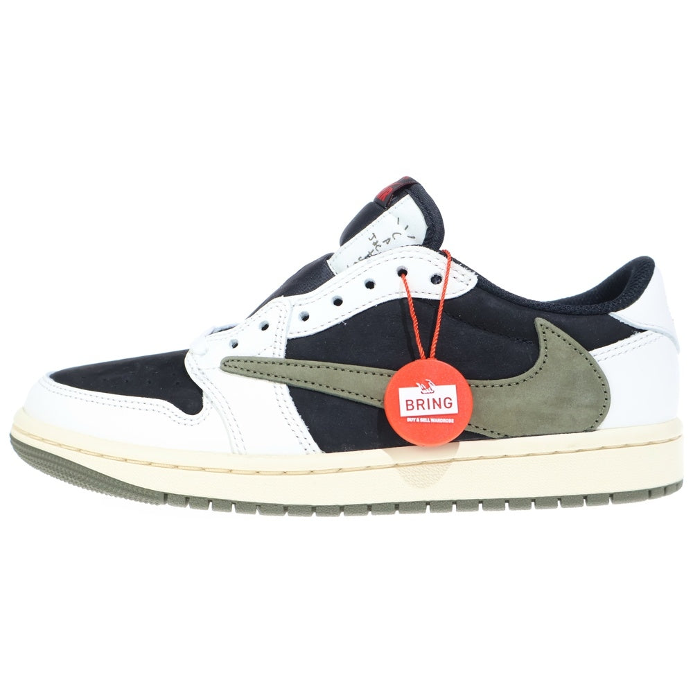 NIKE(ナイキ) ×TRAVIS SCOTT WMNS AIR JORDAN 1 LOW OG Medium Olive DZ4137-106 トラヴィススコット ウィメンズ エアジョーダン1 ローカットスニーカー レディース US7/24cm