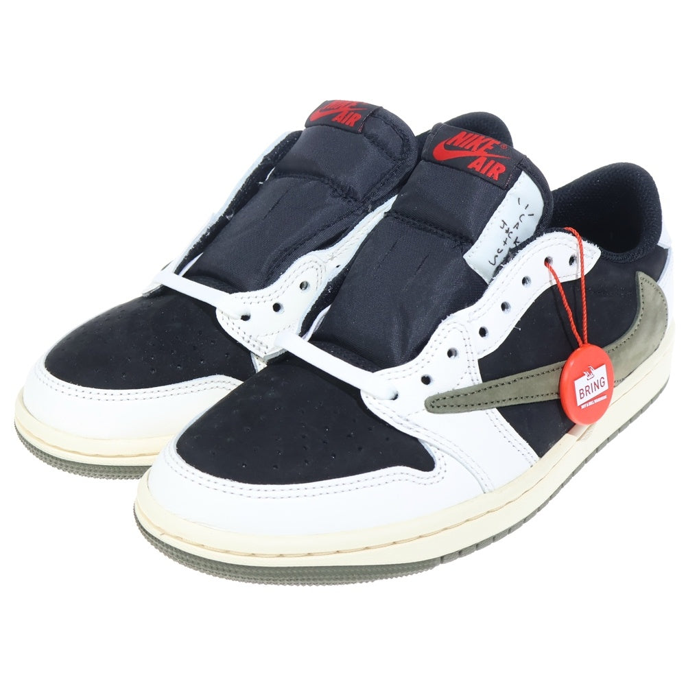 NIKE(ナイキ) ×TRAVIS SCOTT WMNS AIR JORDAN 1 LOW OG Medium Olive DZ4137-106 トラヴィススコット ウィメンズ エアジョーダン1 ローカットスニーカー レディース US7/24cm