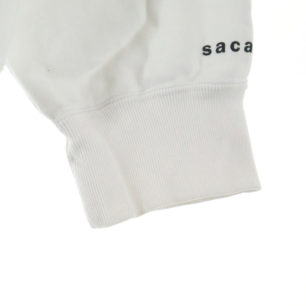 Sacai(サカイ) 24SS Print Hoodie バックプリント プリント パーカー ホワイト 24-0796S
