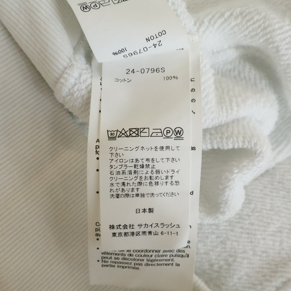 Sacai(サカイ) 24SS Print Hoodie バックプリント プリント パーカー ホワイト 24-0796S