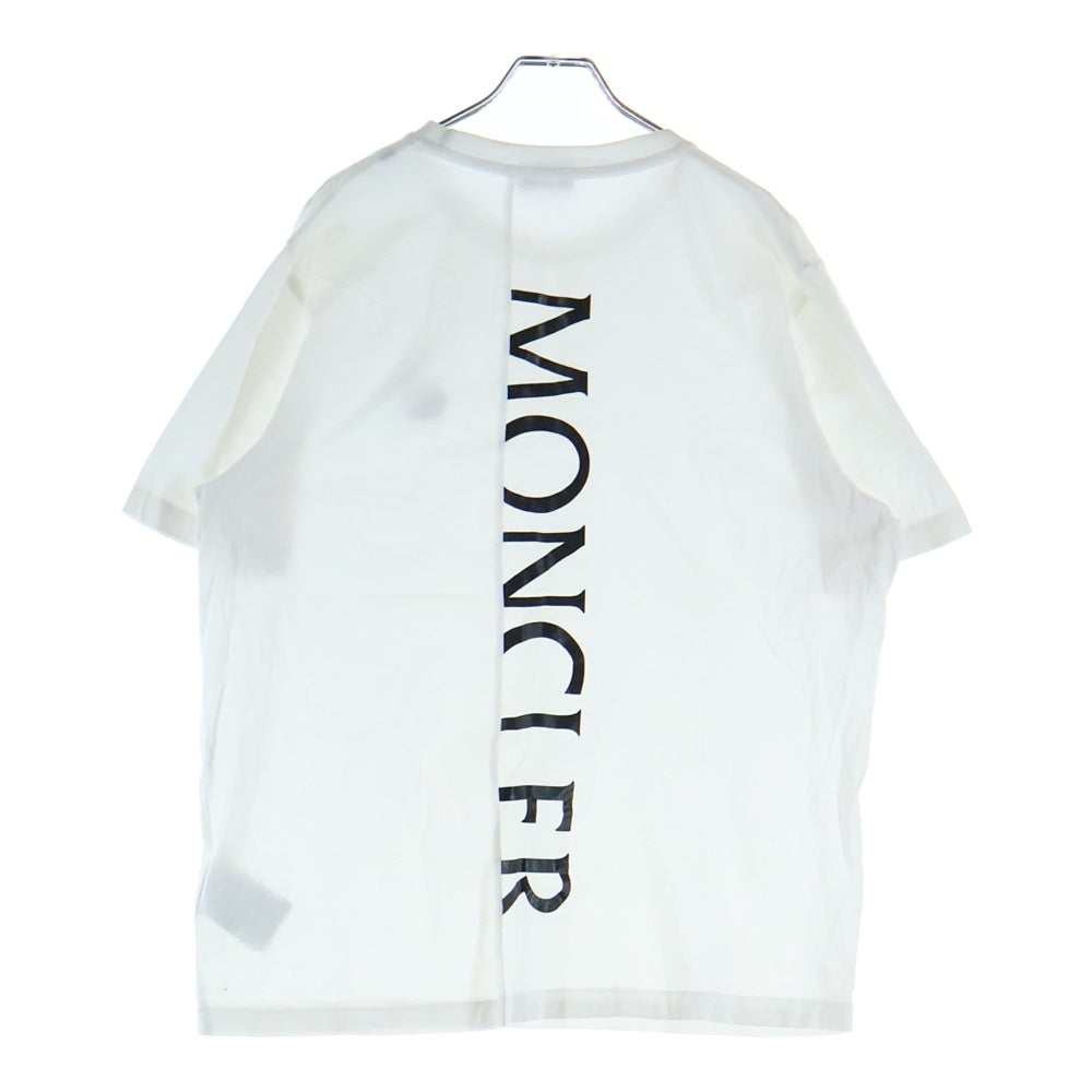 MONCLER(モンクレール) 24SS バックロゴプリント クルーネック 半袖Tシャツ カットソー ホワイト J10918C00059 8390Y