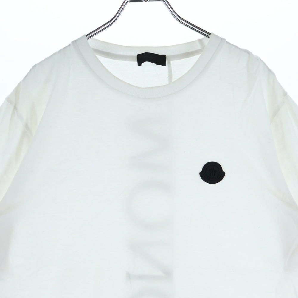 MONCLER(モンクレール) 24SS バックロゴプリント クルーネック 半袖Tシャツ カットソー ホワイト J10918C00059 8390Y