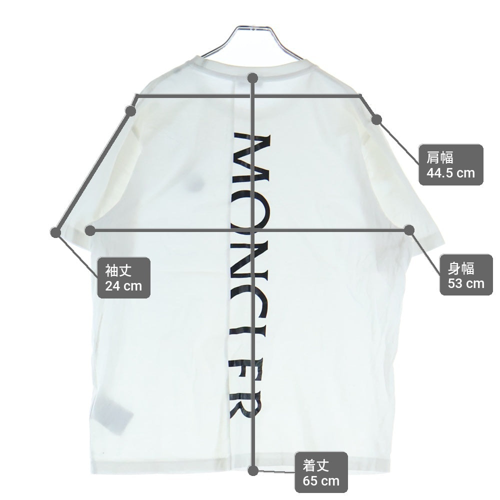 MONCLER(モンクレール) 24SS バックロゴプリント クルーネック 半袖Tシャツ カットソー ホワイト J10918C00059 8390Y