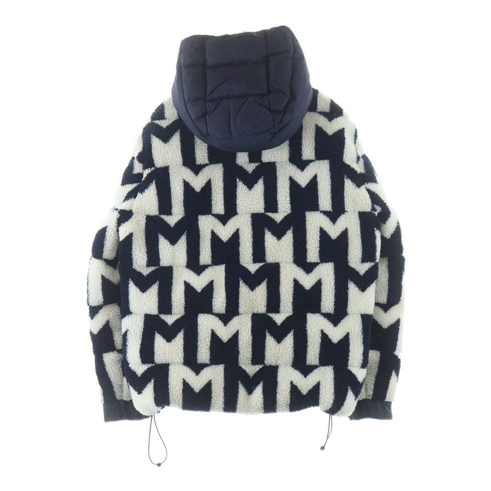MONCLER(モンクレール) 23AW リバーシブル フーディー ボアダウンジャケット ホワイト/ネイビー I20911A00147