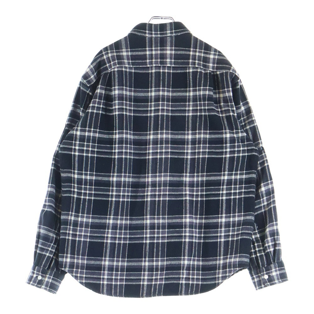 SUPREME(シュプリーム) 25SS Old English Plaid Flannel Shirts オールドイングリッシュ 刺繍 フランネル 長袖シャツ ブラック