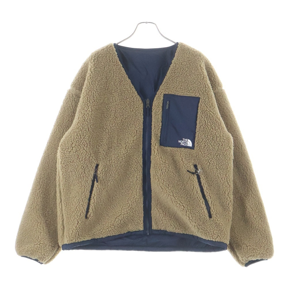 THE NORTH FACE(ザノースフェイス) Reversible Extreme Pile Cardigan リバーシブル ボア ナイロンジャケット ベージュ/ネイビー NP72334
