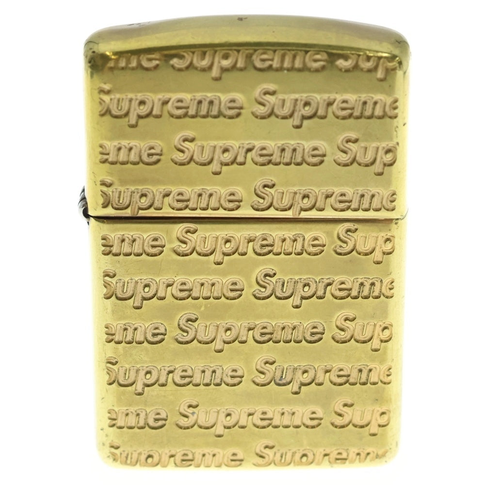 SUPREME(シュプリーム) 23AW Repeat Engraved Zippo リピート ロゴ ライター ゴールド
