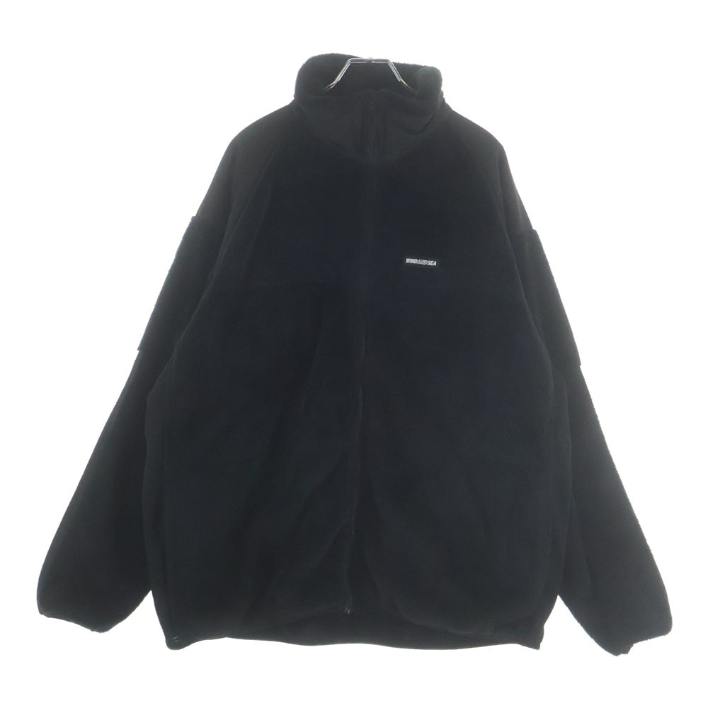 WIND AND SEA(ウィンダンシー) 19AW MILITARY FLEECE JACKET ミリタリー フリースジャケット ブラック WDS-19A-JK-01