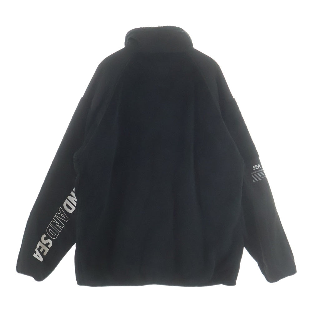 WIND AND SEA(ウィンダンシー) 19AW MILITARY FLEECE JACKET ミリタリー フリースジャケット ブラック WDS-19A-JK-01