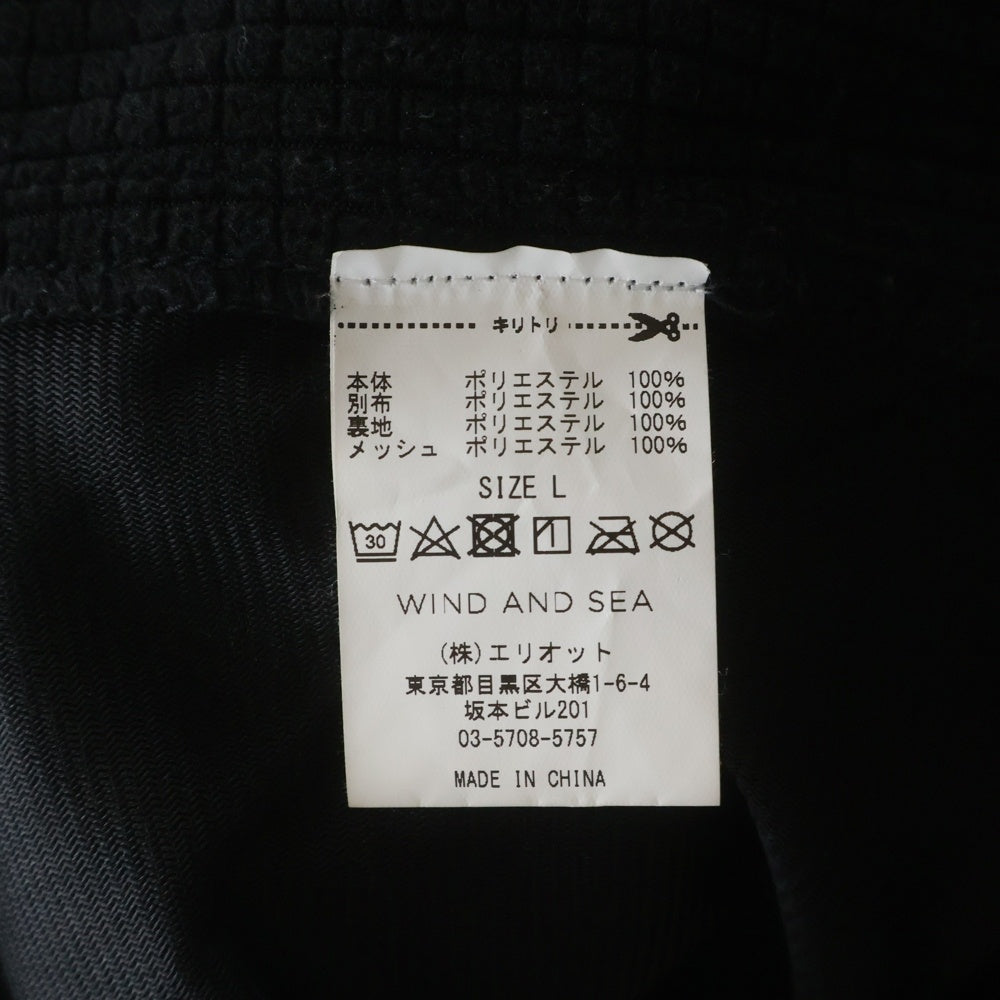 WIND AND SEA(ウィンダンシー) 19AW MILITARY FLEECE JACKET ミリタリー フリースジャケット ブラック WDS-19A-JK-01