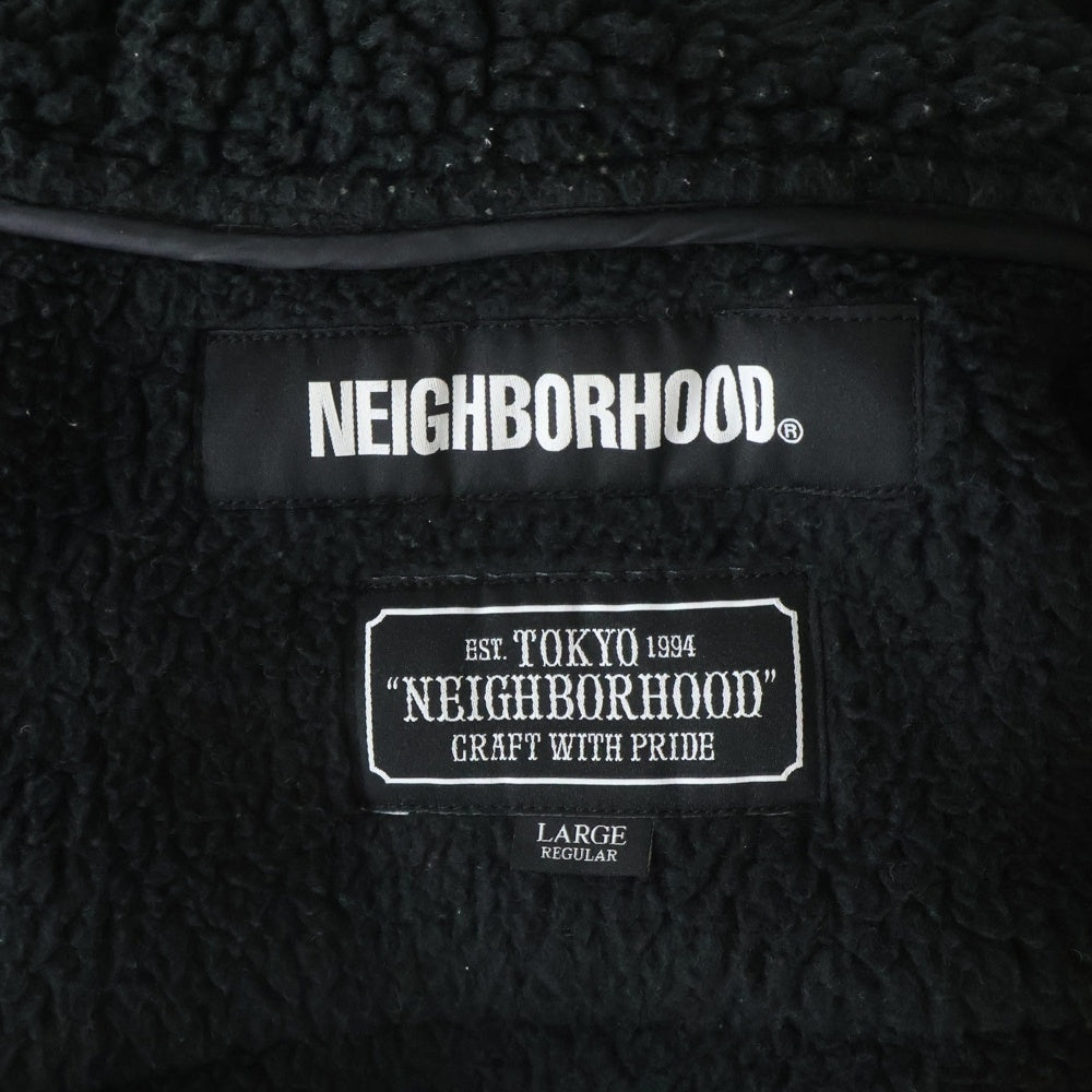 NEIGHBORHOOD(ネイバーフッド) 19AW WAVES . PLTC / E-JKT ジップアップ フリースジャケット ブラック 192TSNH-JKM04