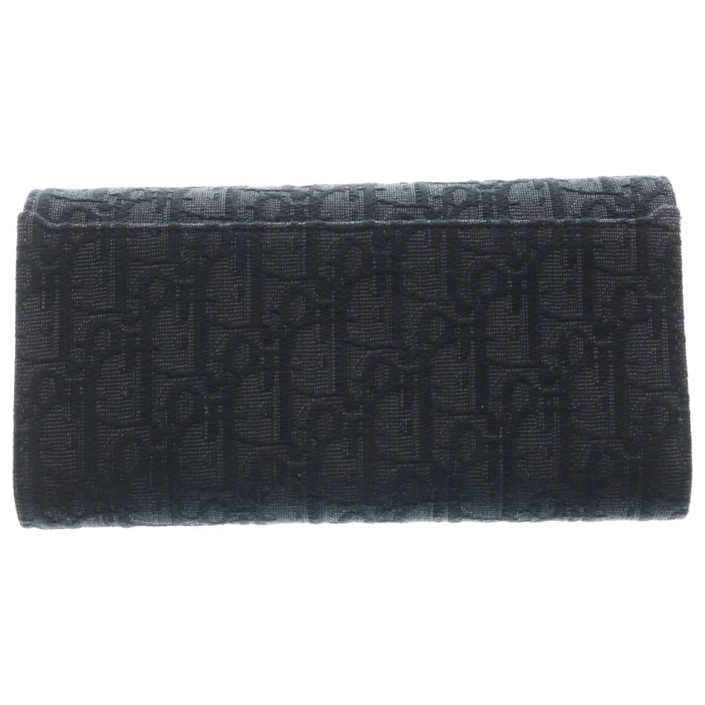 Christian Dior(クリスチャンディオール) Long Flap Wallet ロング フラップ ウォレット 長財布 総柄 ブラック レディース
