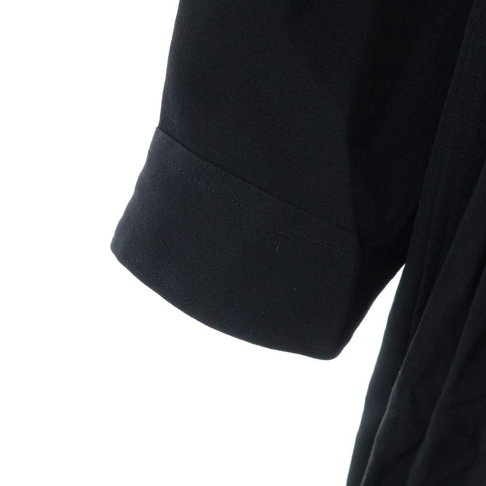 Yohji Yamamoto POUR HOMME(ヨウジヤマモト プールオム) 20AW ドレープシャツギャバ 長袖シャツ ブラック HR-B47-880