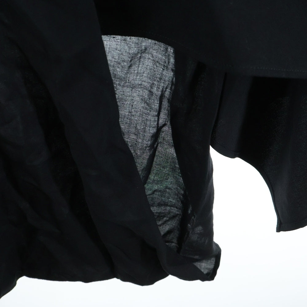 Yohji Yamamoto POUR HOMME(ヨウジヤマモト プールオム) 20AW ドレープシャツギャバ 長袖シャツ ブラック HR-B47-880