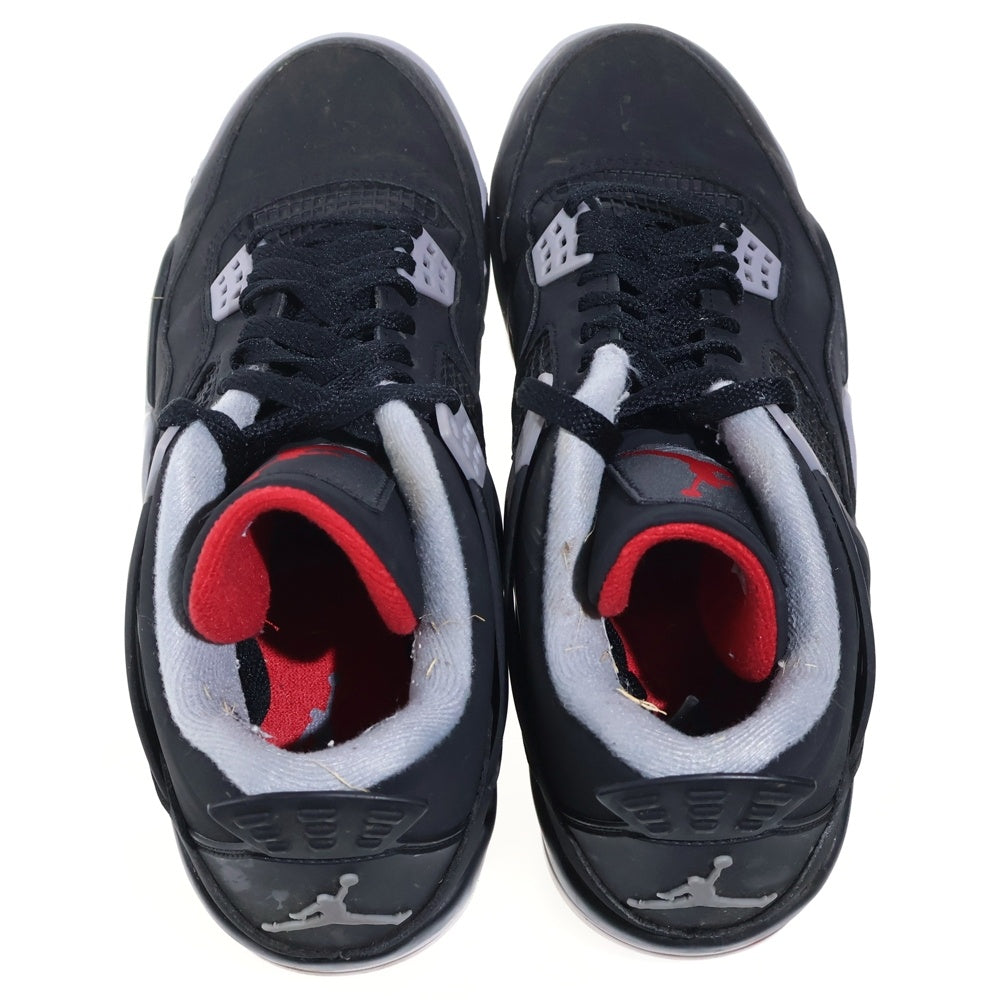 NIKE(ナイキ) AIR JORDAN 4 GOLF BRED エアジョーダン4 ゴルフ ブレッド CU9981-002 US10/28.0cm ブラック/レッド