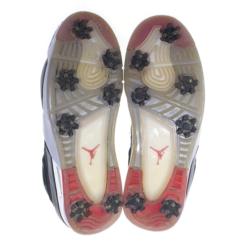 NIKE(ナイキ) AIR JORDAN 4 GOLF BRED エアジョーダン4 ゴルフ ブレッド CU9981-002 US10/28.0cm ブラック/レッド