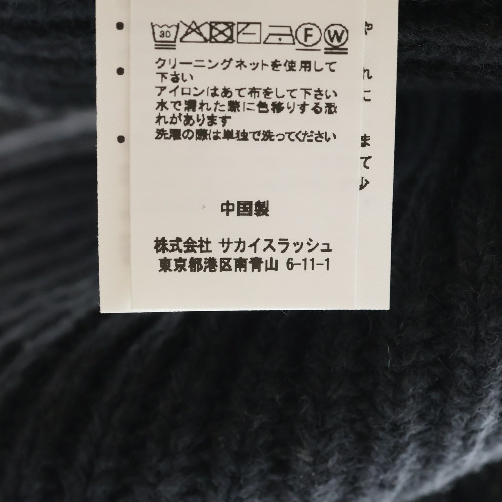 Sacai(サカイ) ×Carhartt WIP Wool Knit Beanie ウールニット ビーニー 帽子 25-00997S ブラック