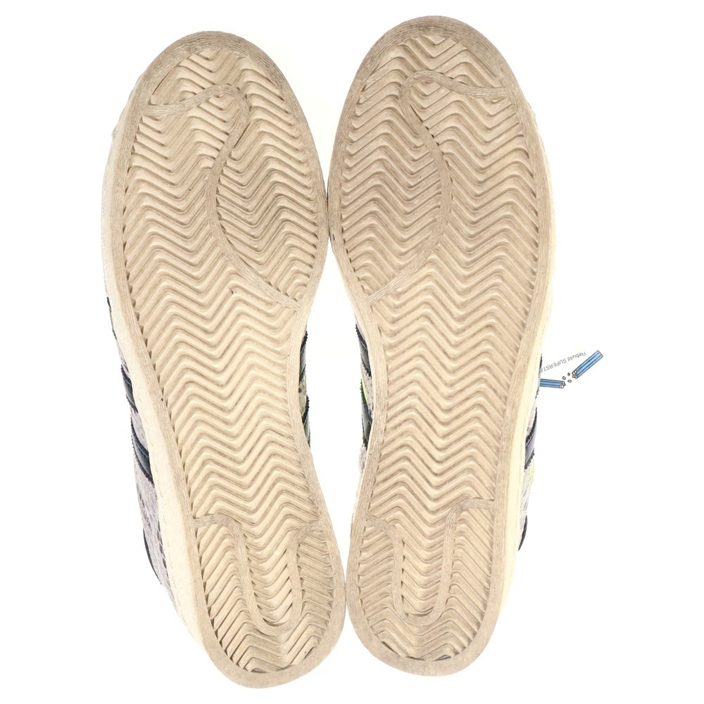 adidas(アディダス) ×FACE Superstar 82 Clear Brown スーパースター ローカットスニーカー IG4124 US9.5/27.5cm ホワイト/ブラウン