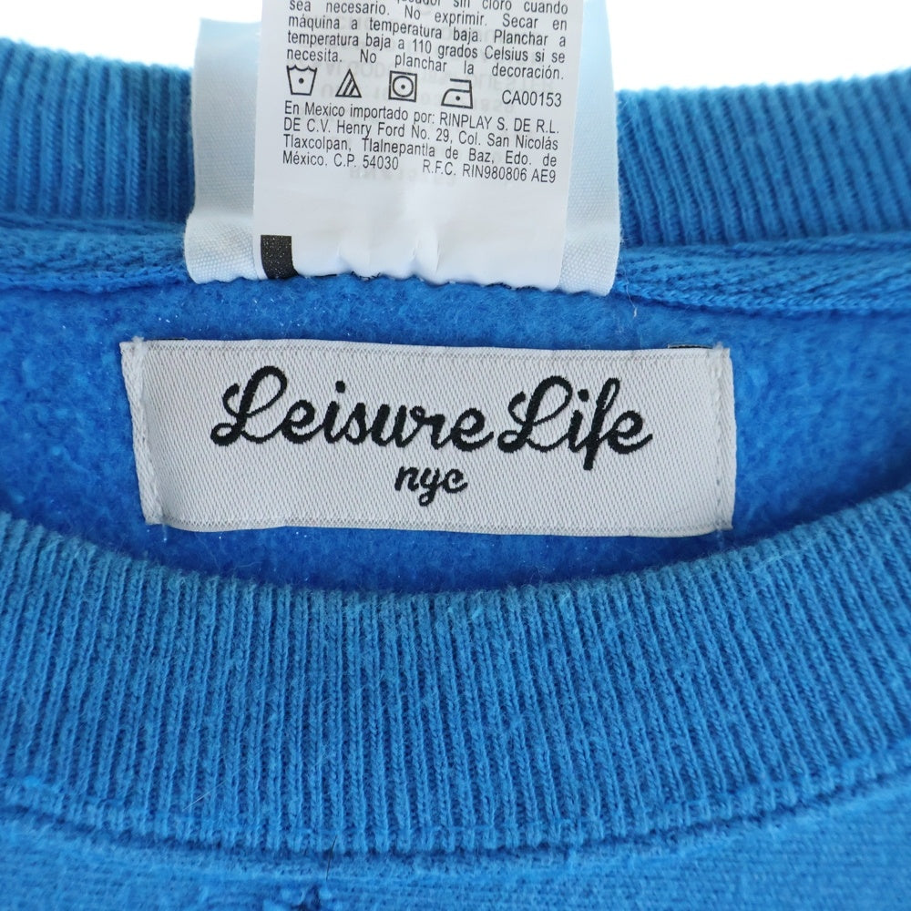CHAMPION(チャンピオン) ×LEISURE LIFE NYC Reverse Weave リバースウィーブ スウェットトレーナー ブルー
