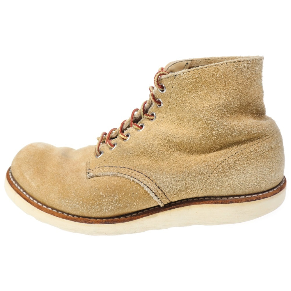 RED WING(レッド ウイング) 90s 6-INCH CLASSIC ROUND 刺繍羽タグ 6インチ クラシックラウンド スウェード ブーツ ベージュ 8167
